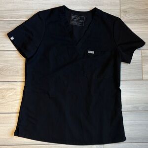 Figs Black Catarina One-Pocket Scrub Top